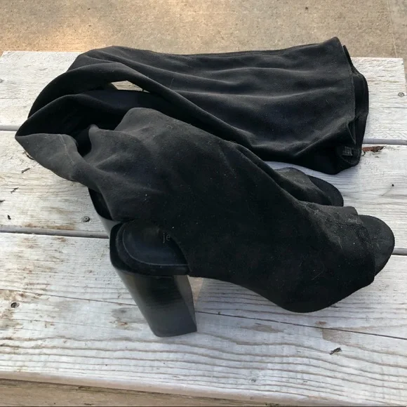 Jeffrey Campbell OTK Boots 8.5 Sandals Thigh High - Picture 3 of 13